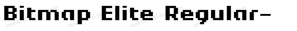 Bitmap Elite Regular字体转换